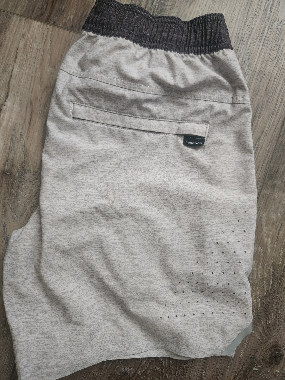 Legends Men's Athletic Shorts in Light Gray with Black Waistband